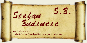 Stefan Budinčić vizit kartica